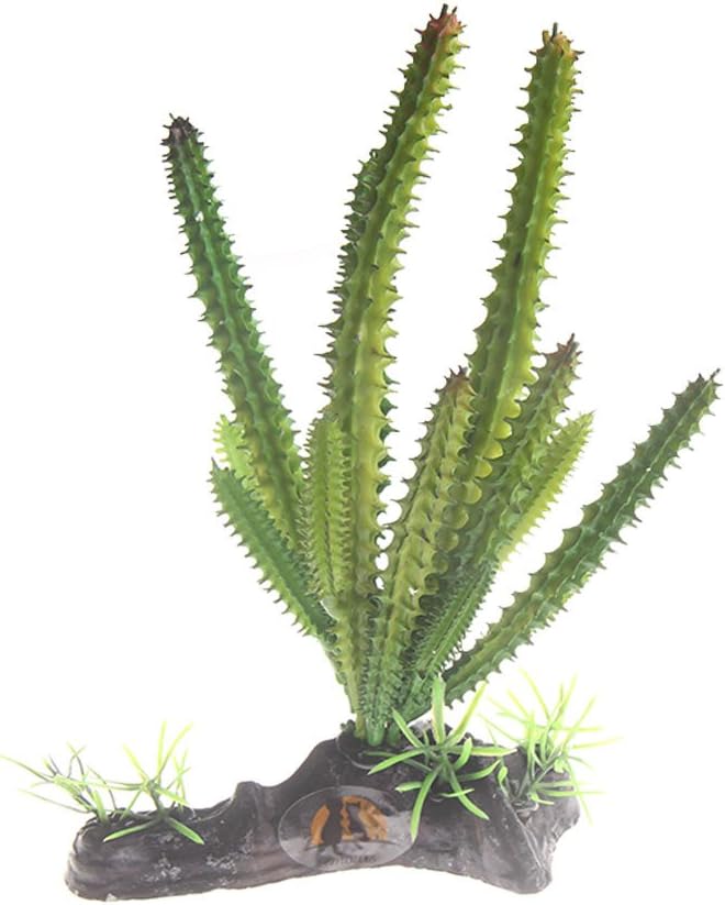 Cactus Plastic Plant Aquarium Ornament Fish Tank Desert Reptile Decoration
