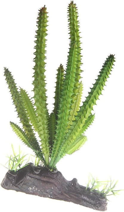 Cactus Plastic Plant Aquarium Ornament Fish Tank Desert Reptile Decoration