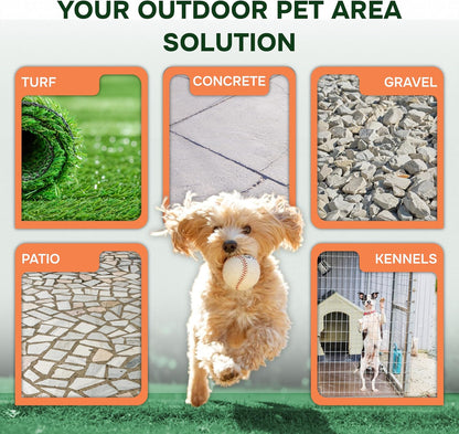 Turf Urine & Odor Eliminator 2-Step System 32 oz Outdoor Pet Odor Remover for Artificial Grass Concrete Rocks Dog Runs Kennels Patios and Backyard Pet Areas