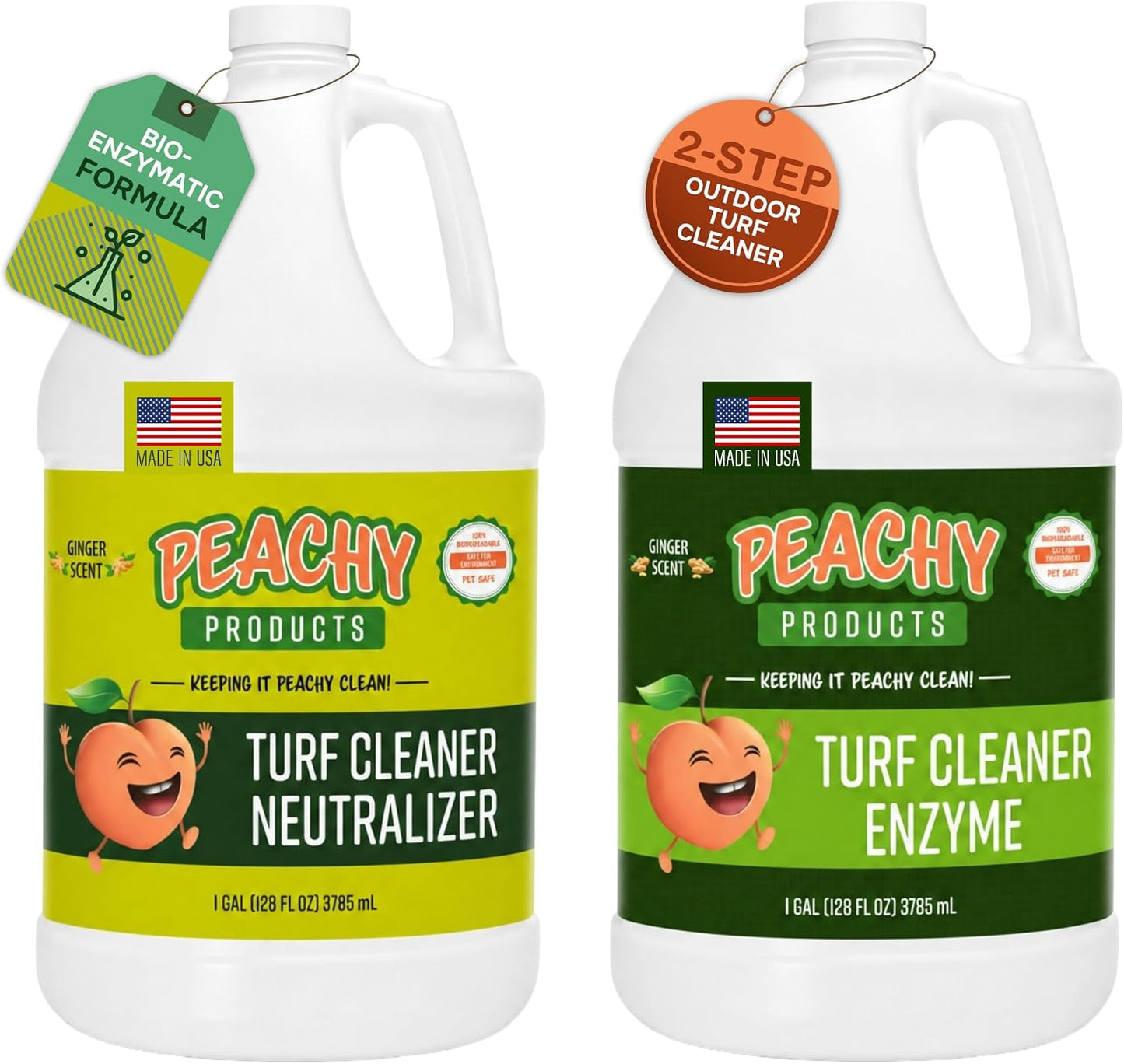 Turf Urine & Odor Eliminator 2-Step System 32 oz Outdoor Pet Odor Remover for Artificial Grass Concrete Rocks Dog Runs Kennels Patios and Backyard Pet Areas