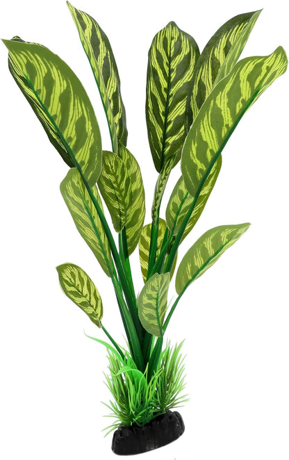 ALEGI Silk Aquarium Plants, 12 Inch Artificial Silk Plants Decorations for Fish Tank,Aquarium Décor Plastic Plants (Green, 2 Pack)