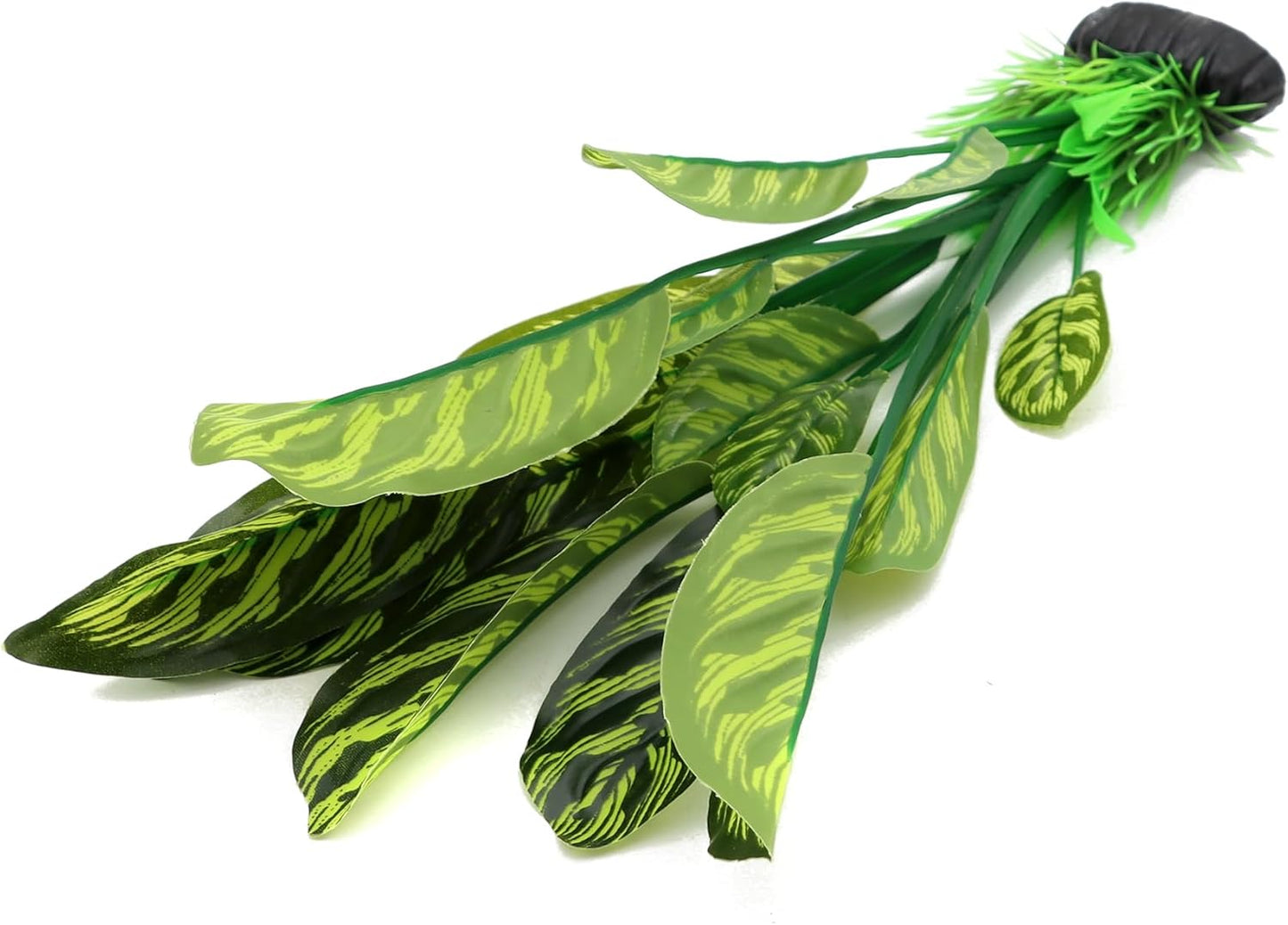 ALEGI Silk Aquarium Plants, 12 Inch Artificial Silk Plants Decorations for Fish Tank,Aquarium Décor Plastic Plants (Green, 2 Pack)