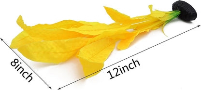ALEGI Silk Aquarium Plants, 12 Inch Artificial Silk Plants Decorations for Fish Tank,Aquarium Décor Plastic Plants (Green, 2 Pack)