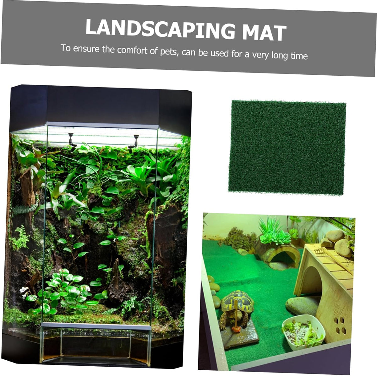 Imitation Turf Grass Mat for Fish Tank Decoration Artificial Turf for Aquatic Environments Basking Platform for Turtles and Gardening Props