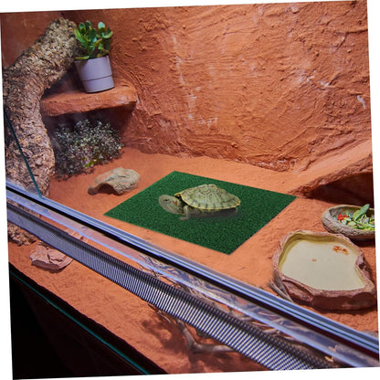 Imitation Turf Grass Mat for Fish Tank Decoration Artificial Turf for Aquatic Environments Basking Platform for Turtles and Gardening Props