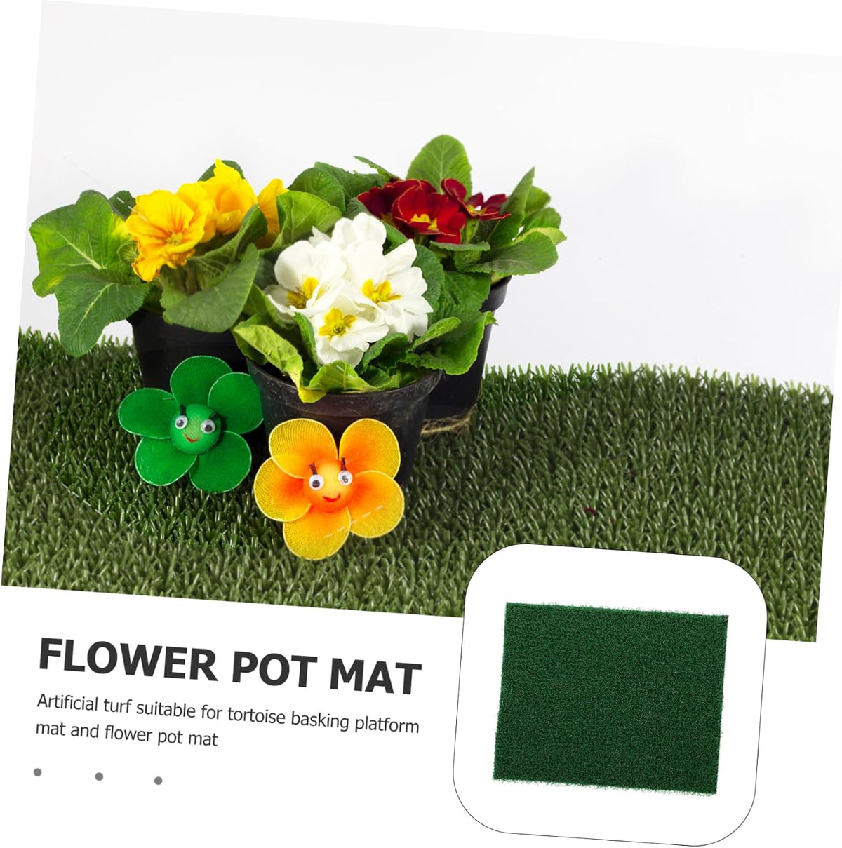 Imitation Turf Grass Mat for Fish Tank Decoration Artificial Turf for Aquatic Environments Basking Platform for Turtles and Gardening Props