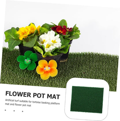Imitation Turf Grass Mat for Fish Tank Decoration Artificial Turf for Aquatic Environments Basking Platform for Turtles and Gardening Props