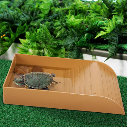 Turtle Basking Platform Turf - Reptile Carpet Artificial Grass Mat for Fish Tank Decoration, Simulated Turtle Turf Green Grass Carpet for Climbing and Basking, Aquarium Decor 19.7X9.8 Inch