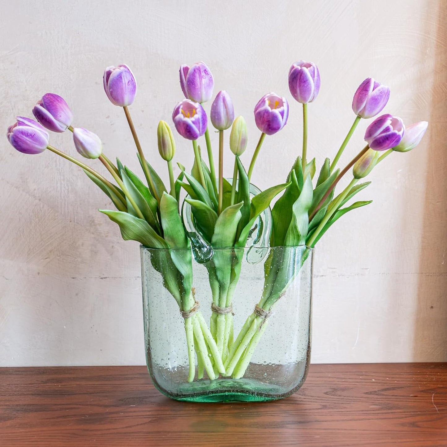 Artificial Tulips Flowers,Soft Touch Latex Bouquet, Fake Tulips,Spring Wedding Home Room Table Centerpiece Decor