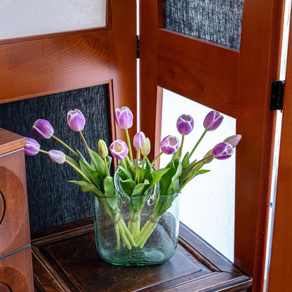 Artificial Tulips Flowers,Soft Touch Latex Bouquet, Fake Tulips,Spring Wedding Home Room Table Centerpiece Decor