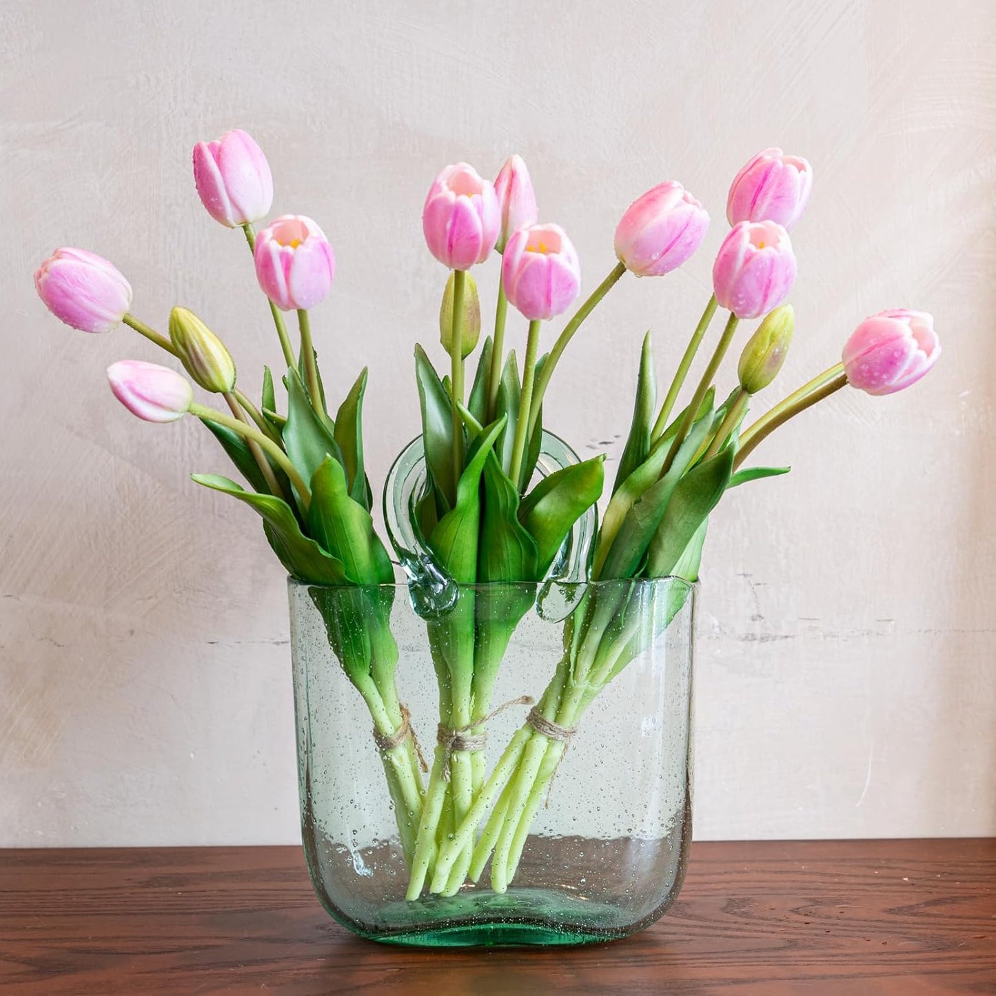 Artificial Tulips Flowers,Soft Touch Latex Bouquet, Fake Tulips,Spring Wedding Home Room Table Centerpiece Decor