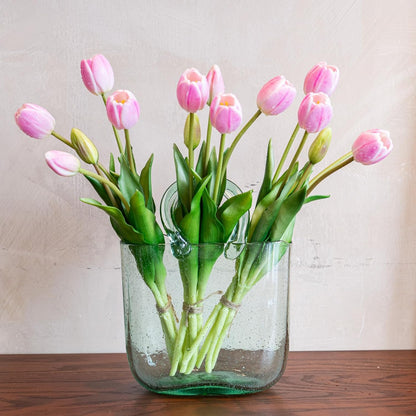 Artificial Tulips Flowers,Soft Touch Latex Bouquet, Fake Tulips,Spring Wedding Home Room Table Centerpiece Decor