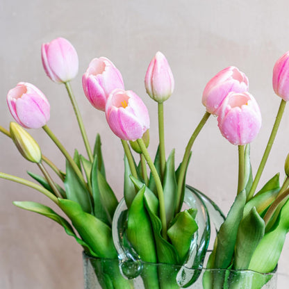 Artificial Tulips Flowers,Soft Touch Latex Bouquet, Fake Tulips,Spring Wedding Home Room Table Centerpiece Decor
