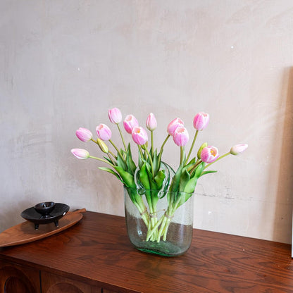 Artificial Tulips Flowers,Soft Touch Latex Bouquet, Fake Tulips,Spring Wedding Home Room Table Centerpiece Decor