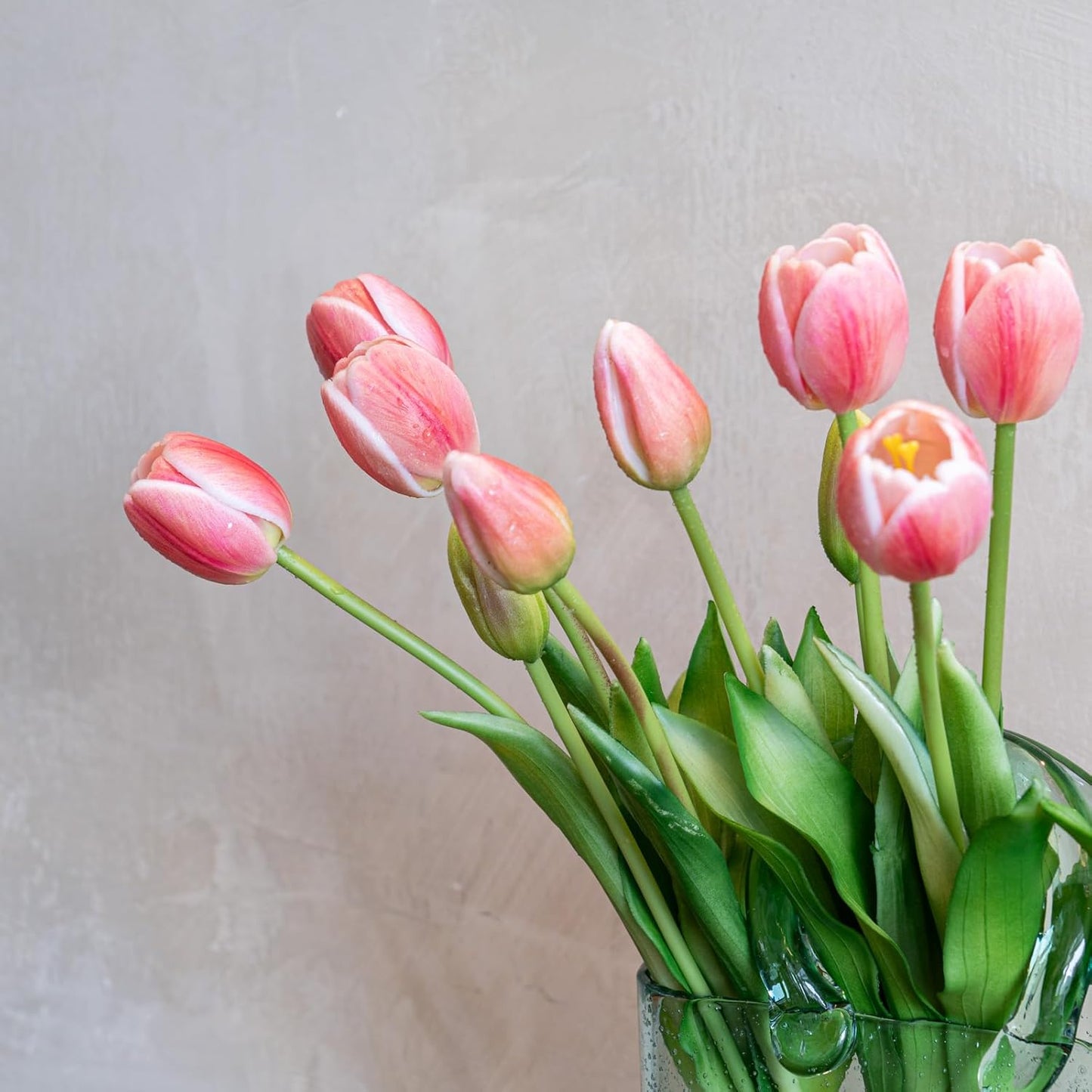 Artificial Tulips Flowers,Soft Touch Latex Bouquet, Fake Tulips,Spring Wedding Home Room Table Centerpiece Decor