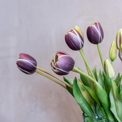 Artificial Tulips Flowers,Soft Touch Latex Bouquet, Fake Tulips,Spring Wedding Home Room Table Centerpiece Decor