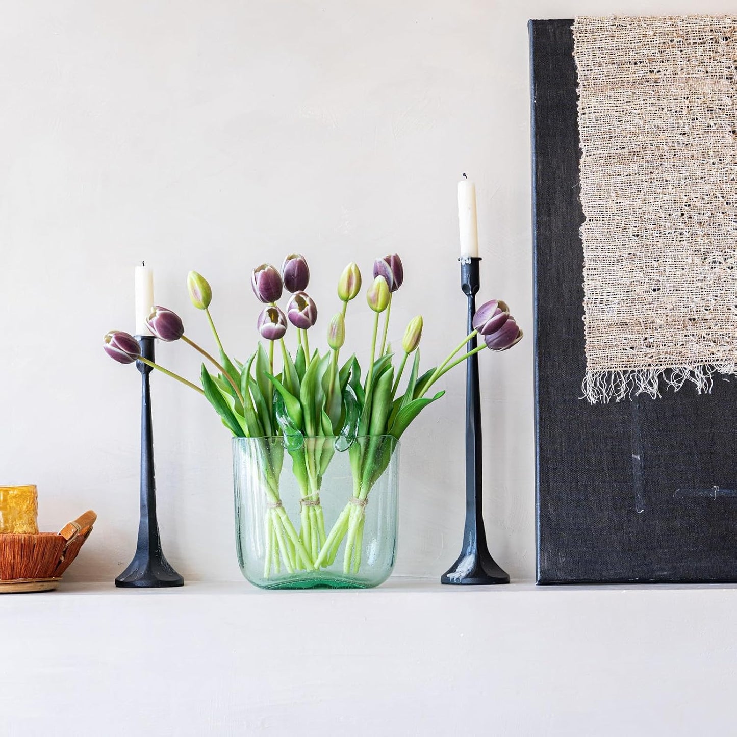 Artificial Tulips Flowers,Soft Touch Latex Bouquet, Fake Tulips,Spring Wedding Home Room Table Centerpiece Decor