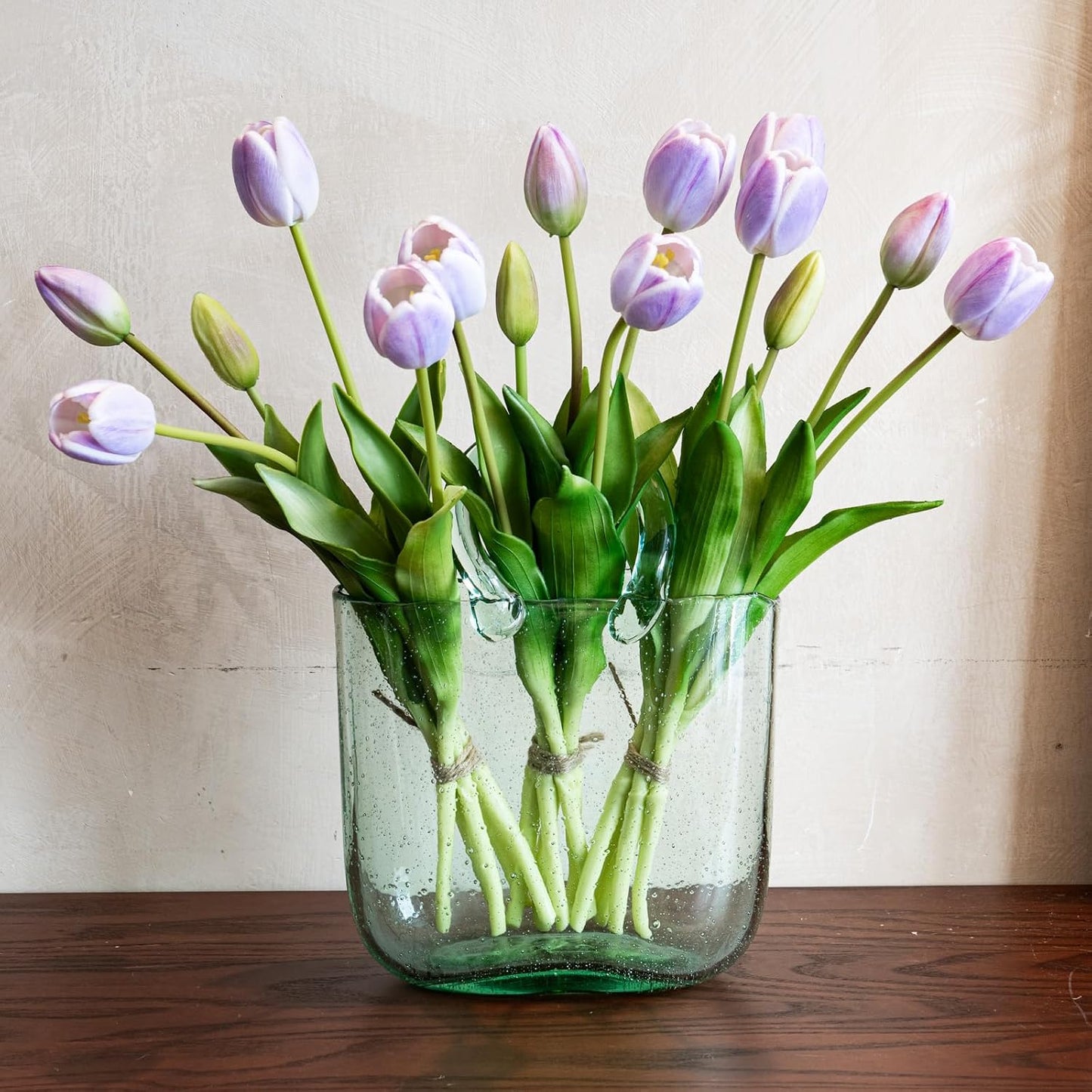 Artificial Tulips Flowers,Soft Touch Latex Bouquet, Fake Tulips,Spring Wedding Home Room Table Centerpiece Decor