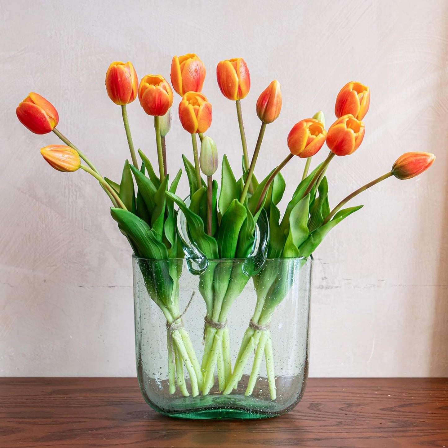 Artificial Tulips Flowers,Soft Touch Latex Bouquet, Fake Tulips,Spring Wedding Home Room Table Centerpiece Decor