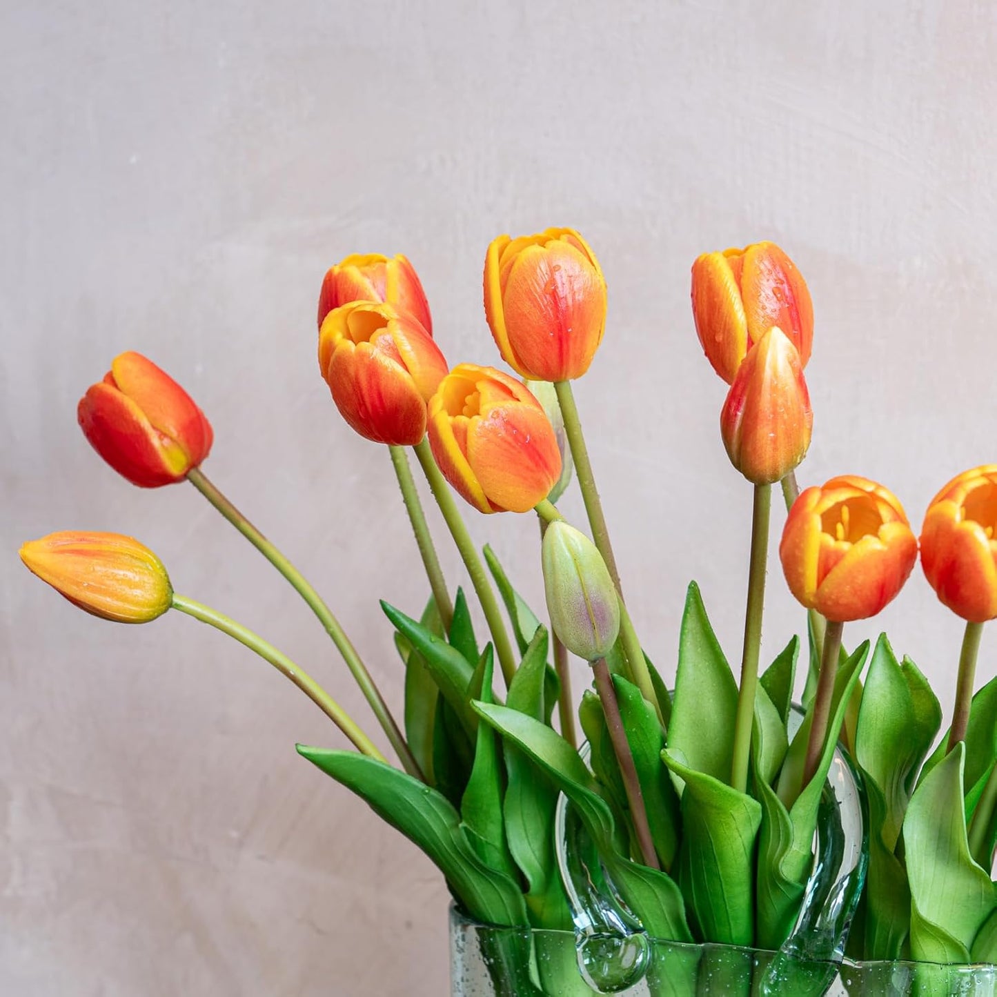 Artificial Tulips Flowers,Soft Touch Latex Bouquet, Fake Tulips,Spring Wedding Home Room Table Centerpiece Decor