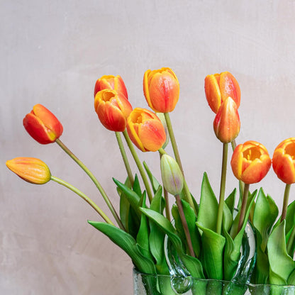 Artificial Tulips Flowers,Soft Touch Latex Bouquet, Fake Tulips,Spring Wedding Home Room Table Centerpiece Decor