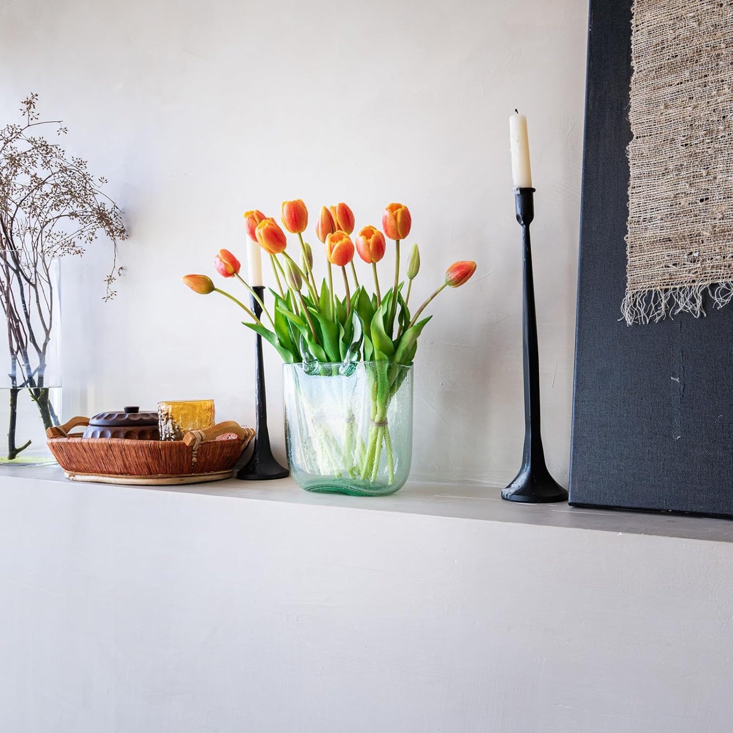 Artificial Tulips Flowers,Soft Touch Latex Bouquet, Fake Tulips,Spring Wedding Home Room Table Centerpiece Decor