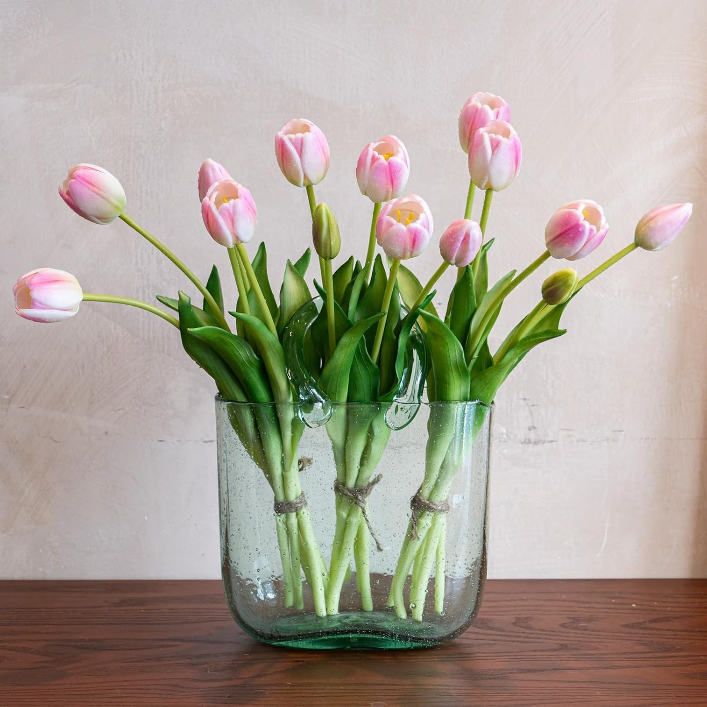 Artificial Tulips Flowers,Soft Touch Latex Bouquet, Fake Tulips,Spring Wedding Home Room Table Centerpiece Decor