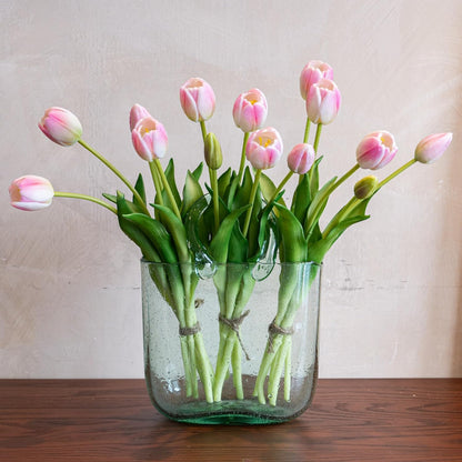 Artificial Tulips Flowers,Soft Touch Latex Bouquet, Fake Tulips,Spring Wedding Home Room Table Centerpiece Decor