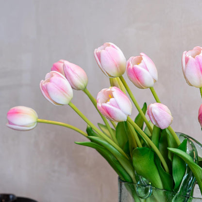 Artificial Tulips Flowers,Soft Touch Latex Bouquet, Fake Tulips,Spring Wedding Home Room Table Centerpiece Decor