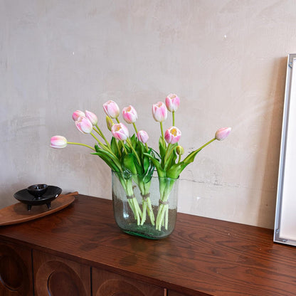 Artificial Tulips Flowers,Soft Touch Latex Bouquet, Fake Tulips,Spring Wedding Home Room Table Centerpiece Decor