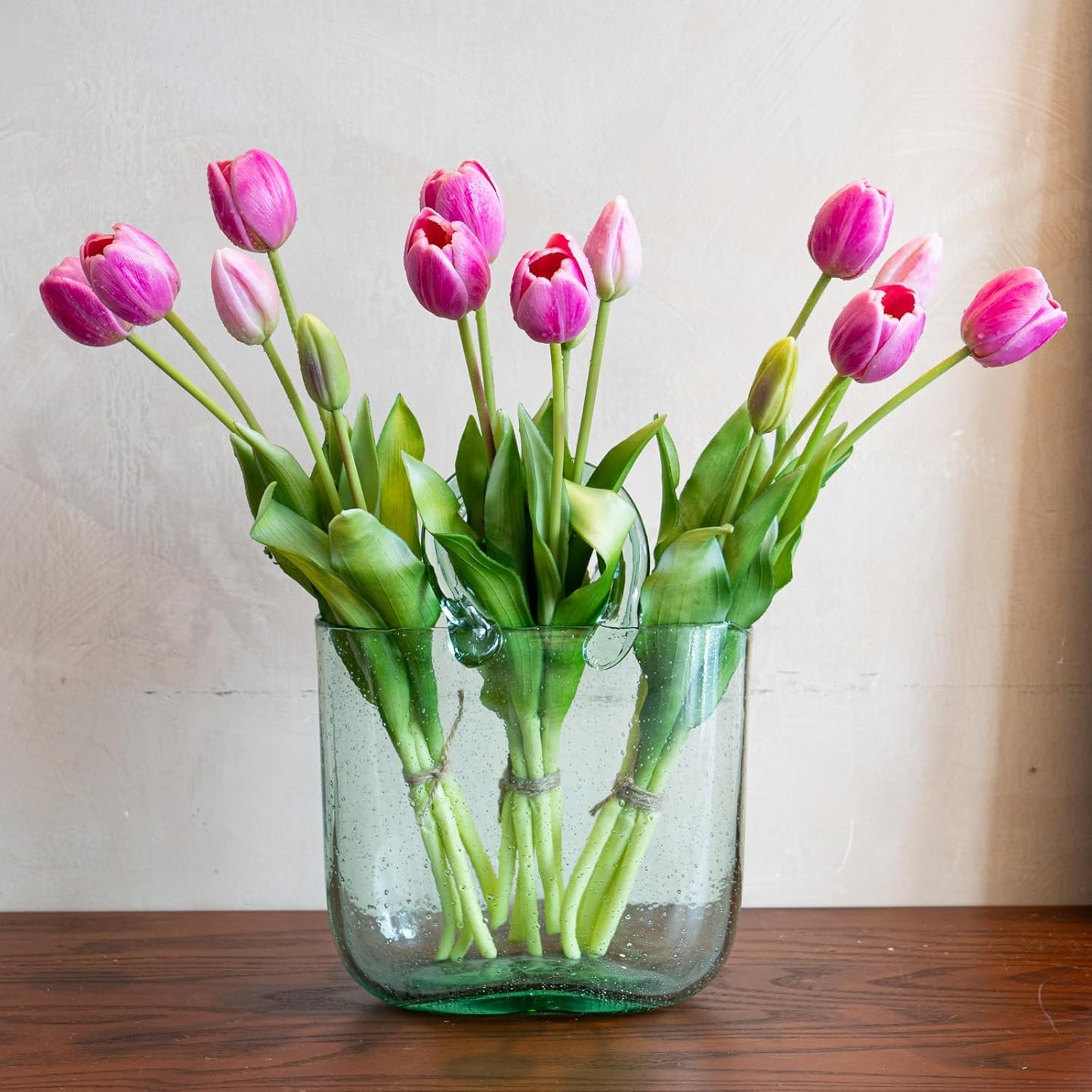Artificial Tulips Flowers,Soft Touch Latex Bouquet, Fake Tulips,Spring Wedding Home Room Table Centerpiece Decor