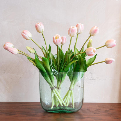 Artificial Tulips Flowers,Soft Touch Latex Bouquet, Fake Tulips,Spring Wedding Home Room Table Centerpiece Decor