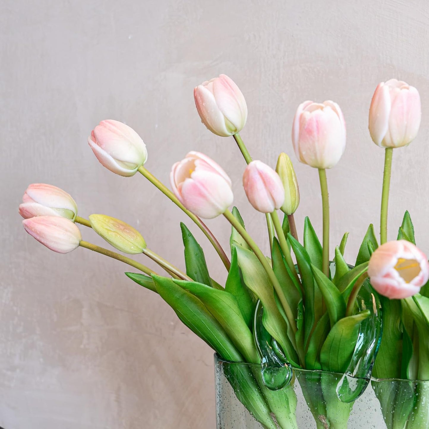 Artificial Tulips Flowers,Soft Touch Latex Bouquet, Fake Tulips,Spring Wedding Home Room Table Centerpiece Decor