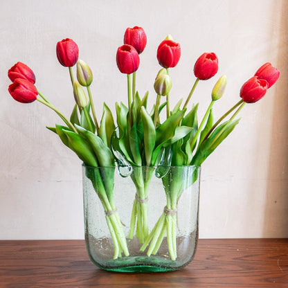 Artificial Tulips Flowers,Soft Touch Latex Bouquet, Fake Tulips,Spring Wedding Home Room Table Centerpiece Decor