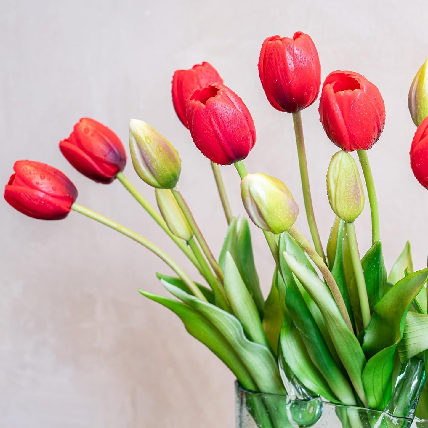 Artificial Tulips Flowers,Soft Touch Latex Bouquet, Fake Tulips,Spring Wedding Home Room Table Centerpiece Decor
