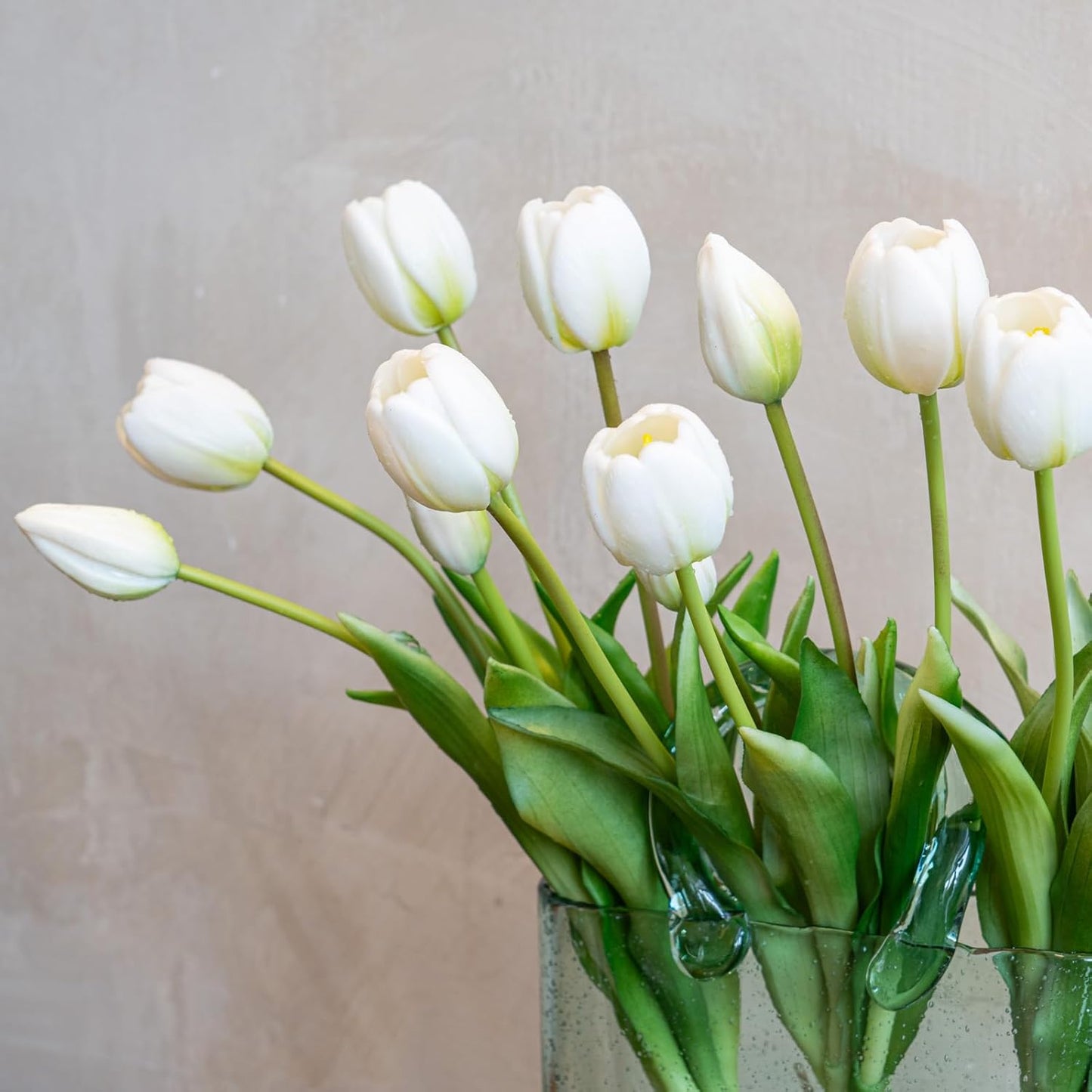 Artificial Tulips Flowers,Soft Touch Latex Bouquet, Fake Tulips,Spring Wedding Home Room Table Centerpiece Decor