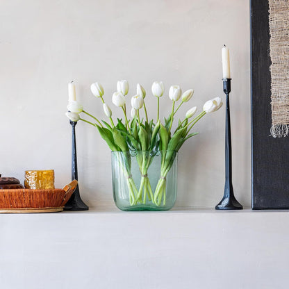 Artificial Tulips Flowers,Soft Touch Latex Bouquet, Fake Tulips,Spring Wedding Home Room Table Centerpiece Decor