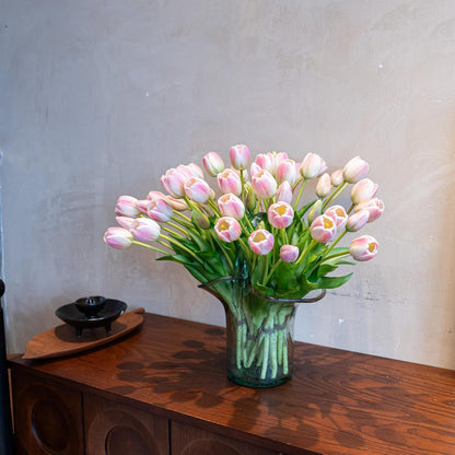 Artificial Tulips Flowers,Soft Touch Latex Bouquet, Fake Tulips,Spring Wedding Home Room Table Centerpiece Decor