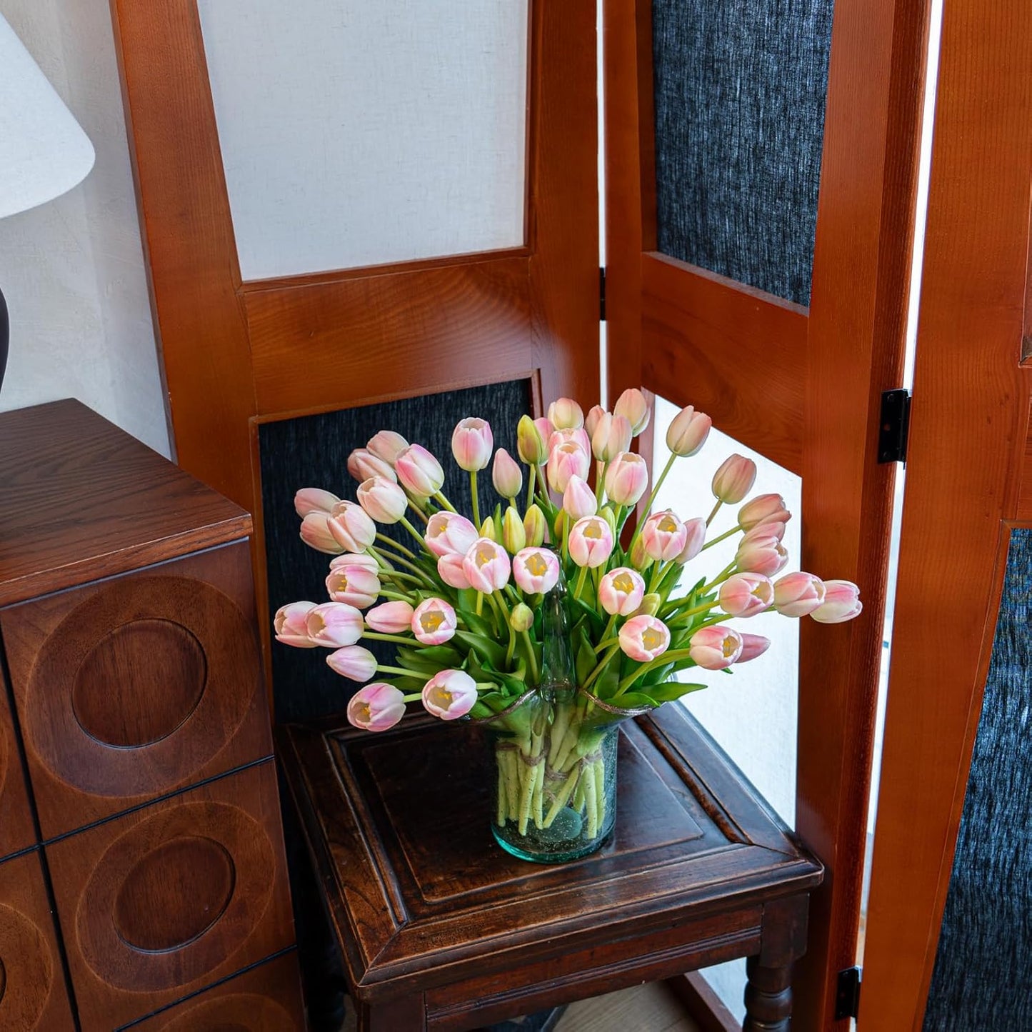 Artificial Tulips Flowers,Soft Touch Latex Bouquet, Fake Tulips,Spring Wedding Home Room Table Centerpiece Decor