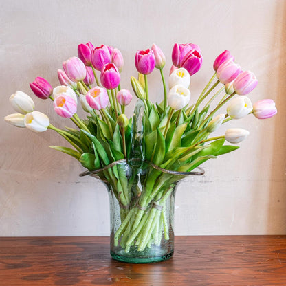 Artificial Tulips Flowers,Soft Touch Latex Bouquet, Fake Tulips,Spring Wedding Home Room Table Centerpiece Decor