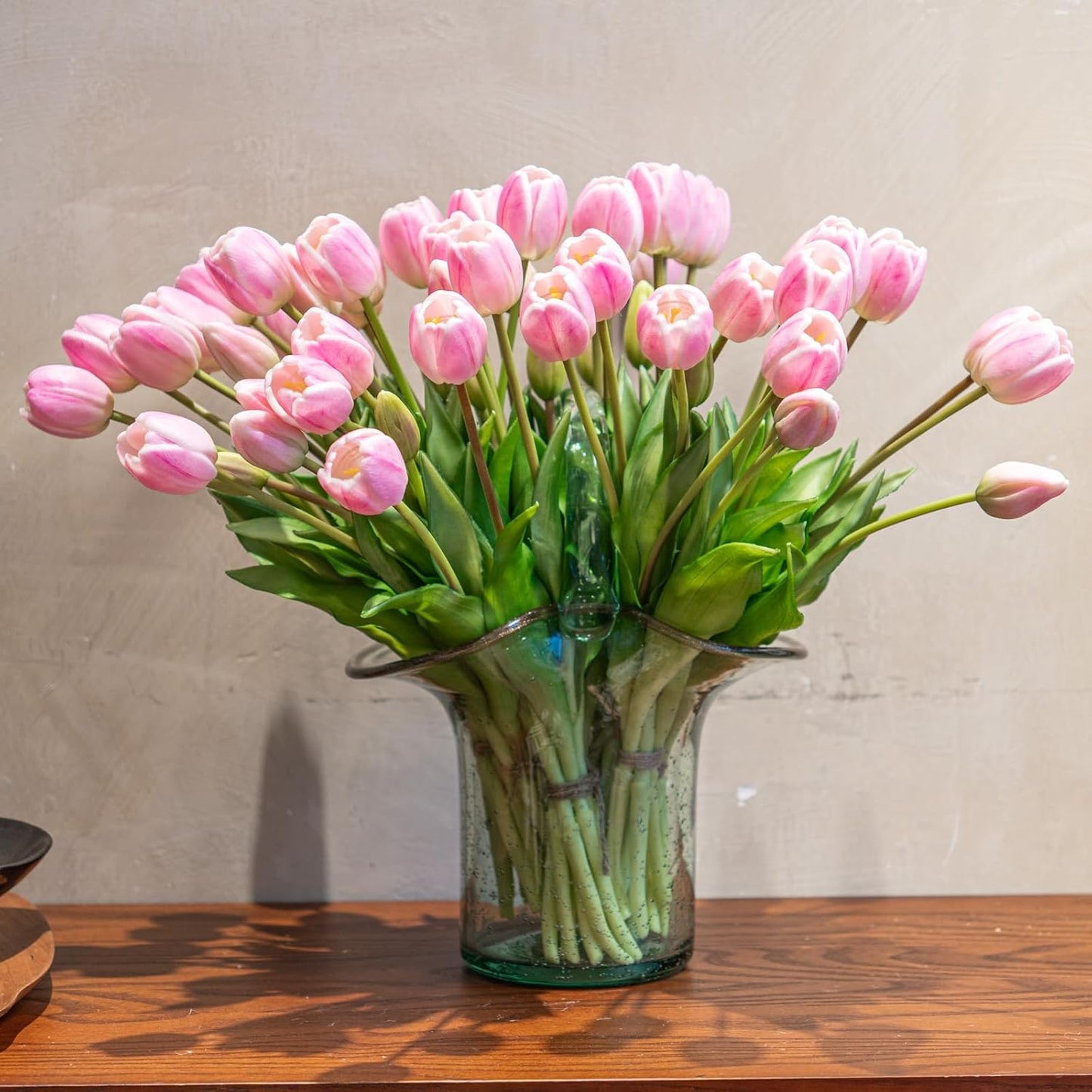 Artificial Tulips Flowers,Soft Touch Latex Bouquet, Fake Tulips,Spring Wedding Home Room Table Centerpiece Decor