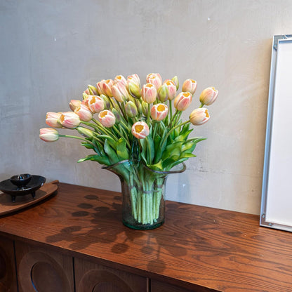 Artificial Tulips Flowers,Soft Touch Latex Bouquet, Fake Tulips,Spring Wedding Home Room Table Centerpiece Decor