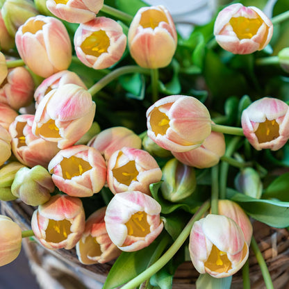 Artificial Tulips Flowers,Soft Touch Latex Bouquet, Fake Tulips,Spring Wedding Home Room Table Centerpiece Decor