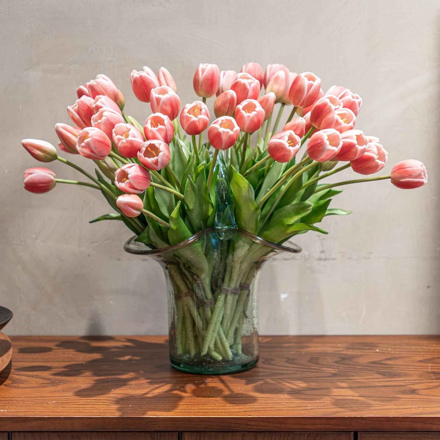 Artificial Tulips Flowers,Soft Touch Latex Bouquet, Fake Tulips,Spring Wedding Home Room Table Centerpiece Decor