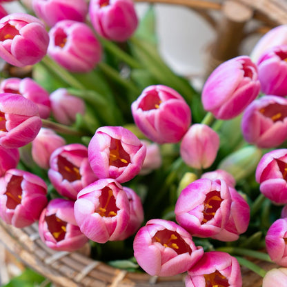 Artificial Tulips Flowers,Soft Touch Latex Bouquet, Fake Tulips,Spring Wedding Home Room Table Centerpiece Decor