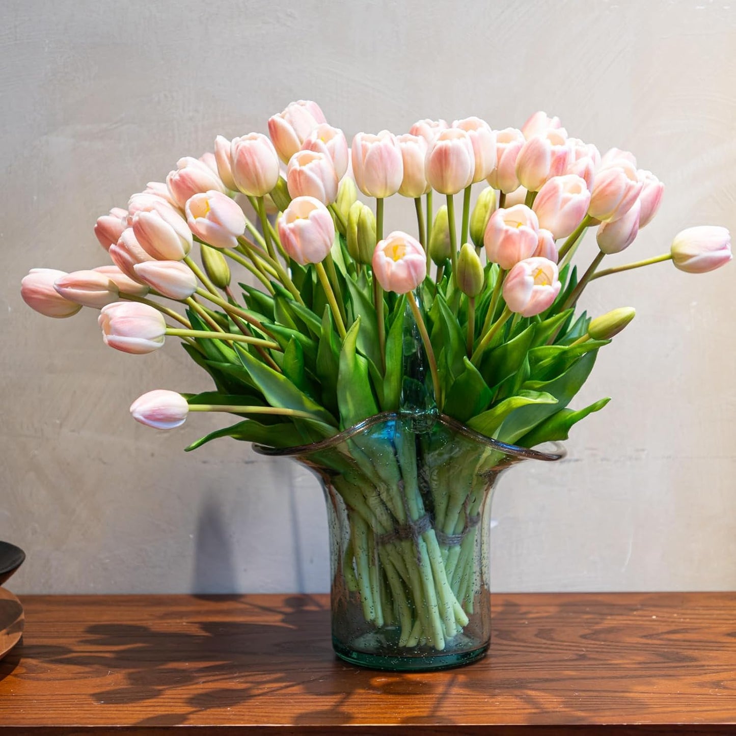 Artificial Tulips Flowers,Soft Touch Latex Bouquet, Fake Tulips,Spring Wedding Home Room Table Centerpiece Decor