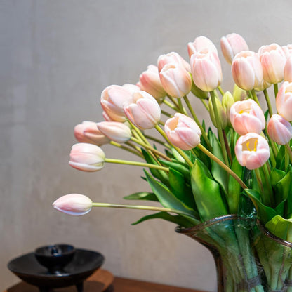 Artificial Tulips Flowers,Soft Touch Latex Bouquet, Fake Tulips,Spring Wedding Home Room Table Centerpiece Decor