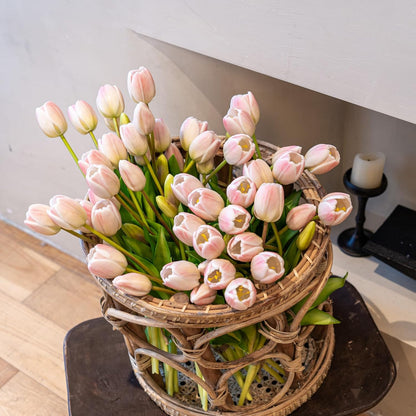 Artificial Tulips Flowers,Soft Touch Latex Bouquet, Fake Tulips,Spring Wedding Home Room Table Centerpiece Decor