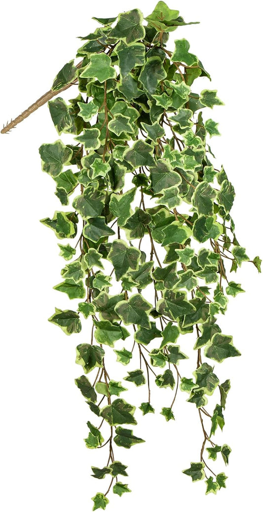 2pcs Artificial Hanging Plants 24" Fake Ivy Vine Faux Ivy Leaves Hanging Plant Greenery for Wall House Room Patio Indoor Outdoor Home Shelf Office Wedding Decor