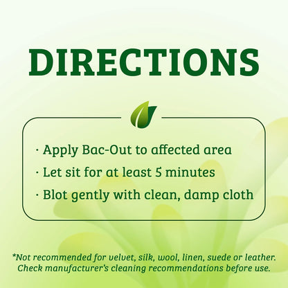 Bac-Out Enzyme Cleaner Spray and Stain & Odor Remover for Pet Stains, Laundry, Diapers, Wine, Carpets, & More, Eco-Friendly, Non-Toxic, Lime Scent, 32 Ounces